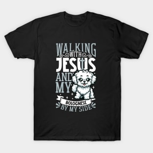 Jesus and dog - Bolognese dog T-Shirt